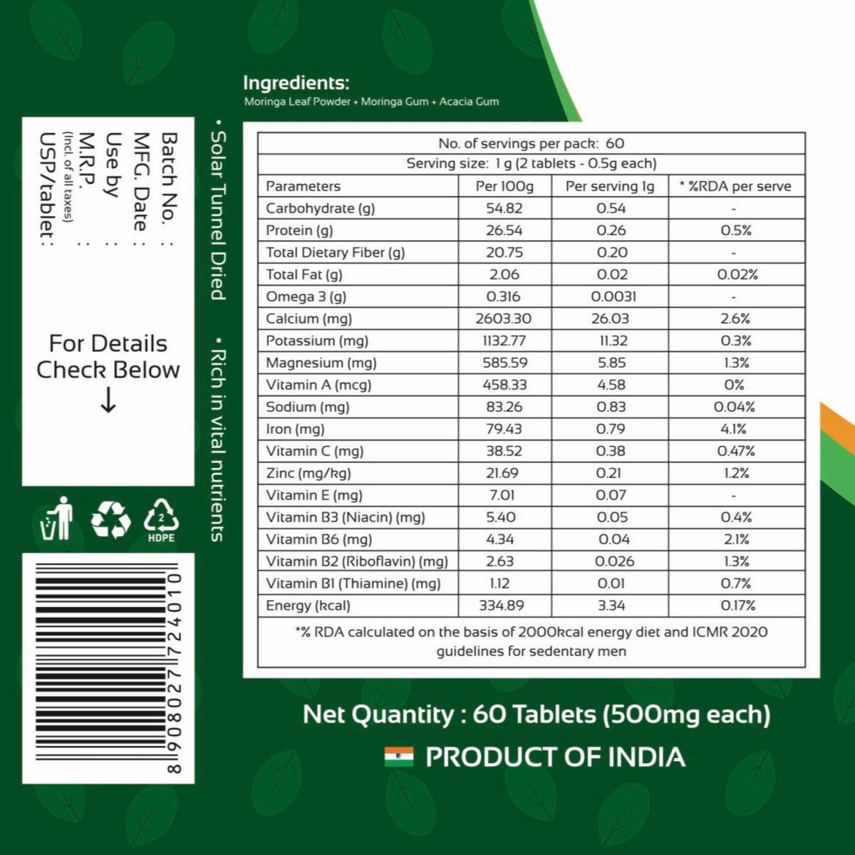 Moreva Super Moringa Tablets 60