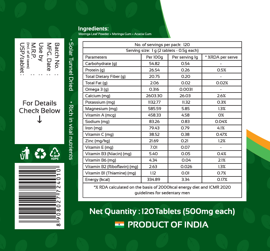 Moreva Super Moringa Tablets 120